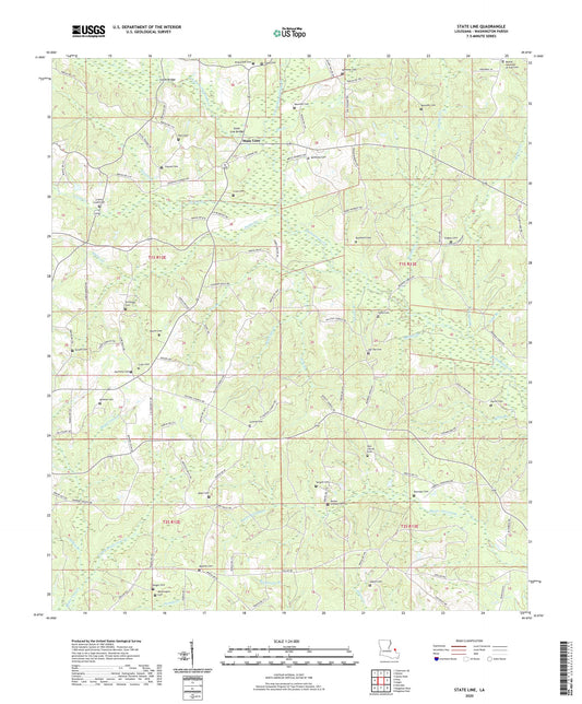 State Line Louisiana US Topo Map Image