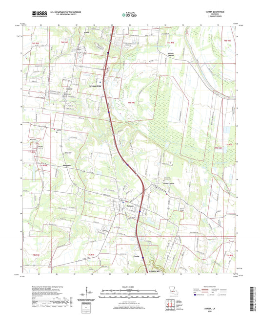 Sunset Louisiana US Topo Map Image