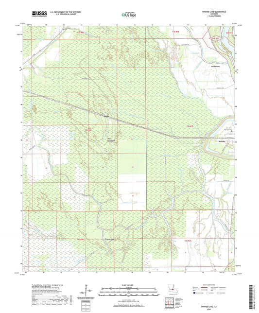 Swayze Lake Louisiana US Topo Map Image