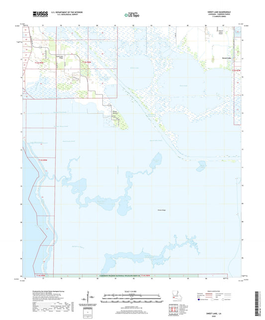 Sweet Lake Louisiana US Topo Map Image