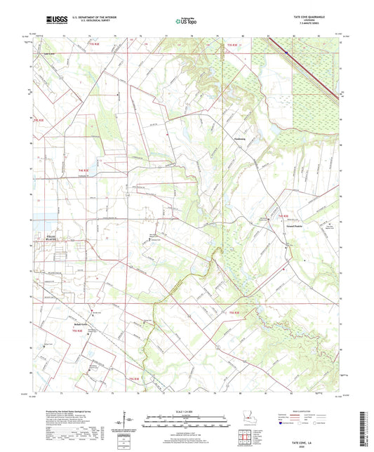 Tate Cove Louisiana US Topo Map Image
