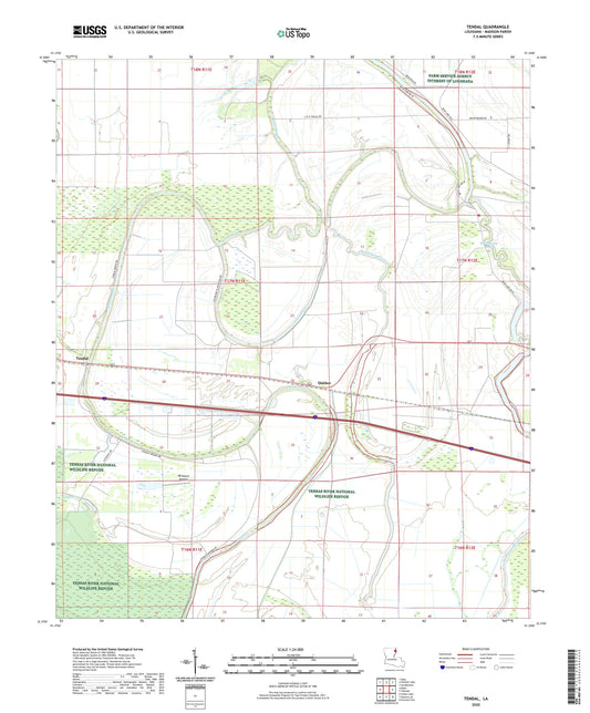 Tendal Louisiana US Topo Map Image