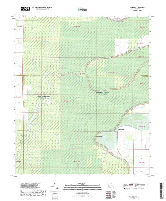 Tensas Bluff Louisiana US Topo Map Image