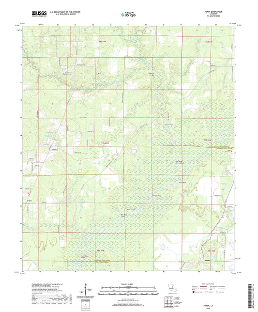 Topsy Louisiana US Topo Map Image