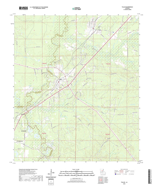 Tullos Louisiana US Topo Map Image