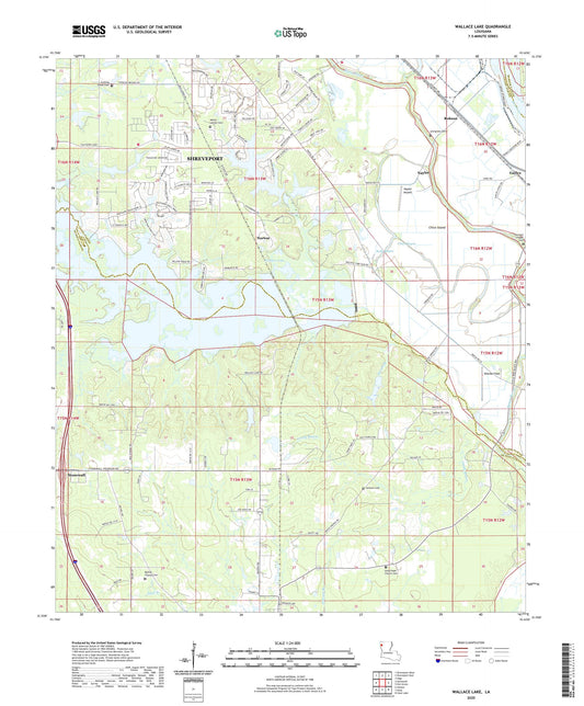 Wallace Lake Louisiana US Topo Map Image