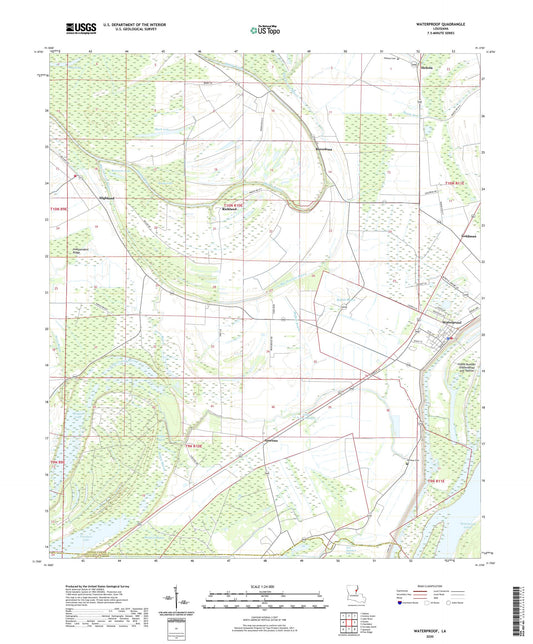 Waterproof Louisiana US Topo Map Image