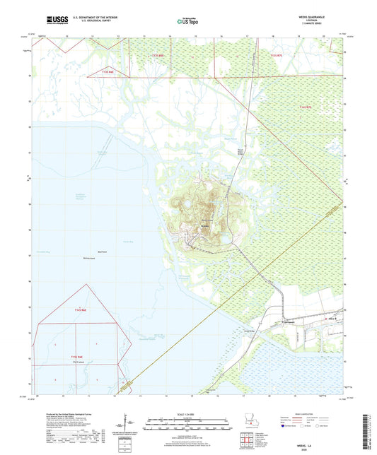 Weeks Louisiana US Topo Map Image