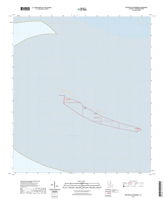 Western Isles Dernieres Louisiana US Topo Map Image