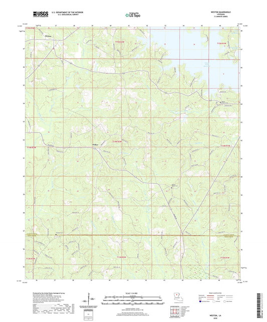 Weston Louisiana US Topo Map Image