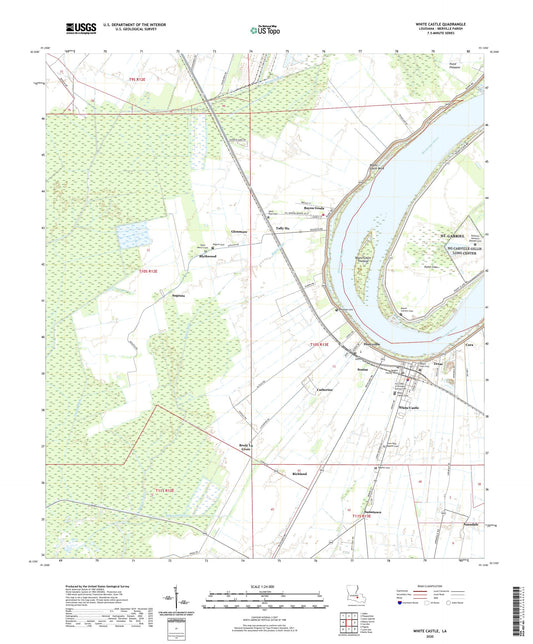White Castle Louisiana US Topo Map Image