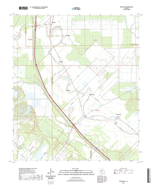 Whiteville Louisiana US Topo Map Image