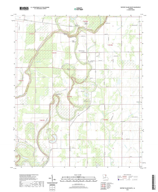 Whitney Island South Louisiana US Topo Map Image