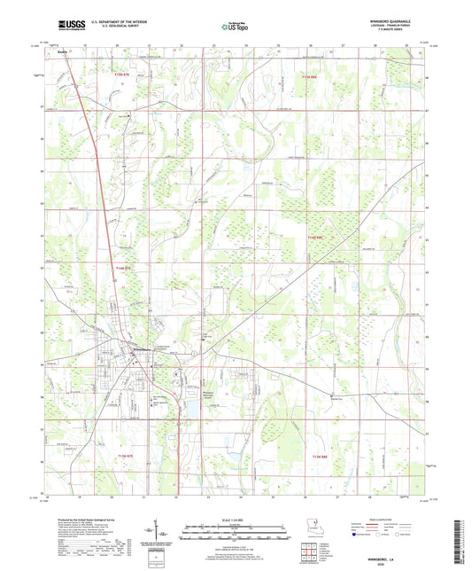 Winnsboro Louisiana US Topo Map Image
