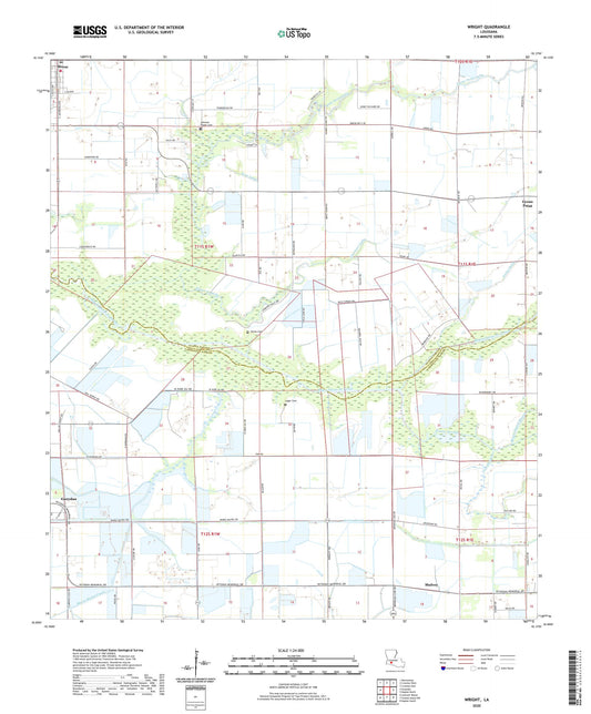 Wright Louisiana US Topo Map Image
