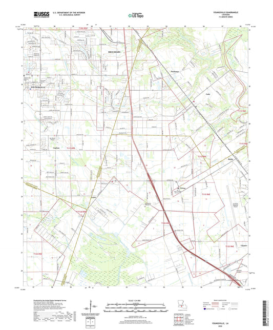 Youngsville Louisiana US Topo Map Image