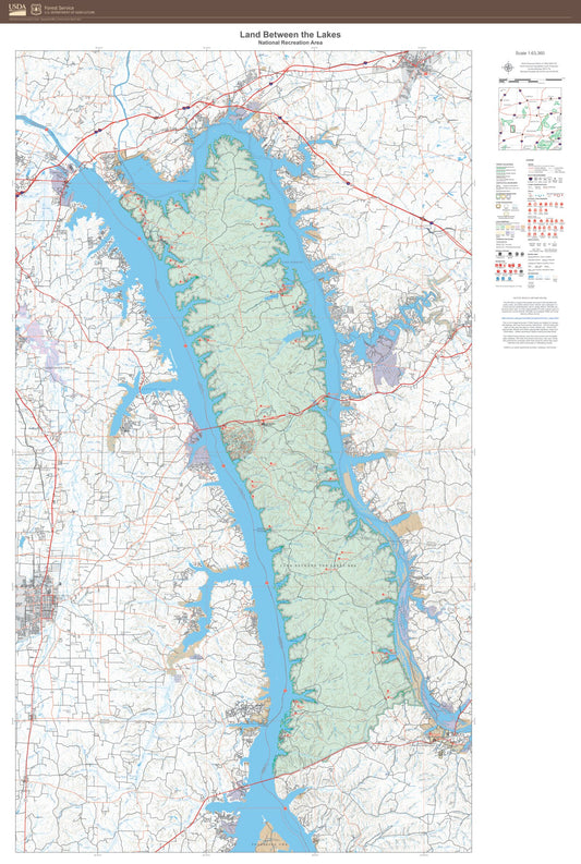 Land Between the Lakes National Recreation Area Map