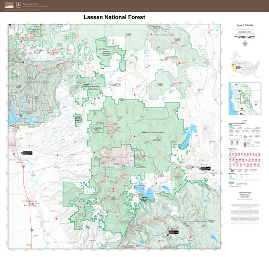 Lassen National Forest Map