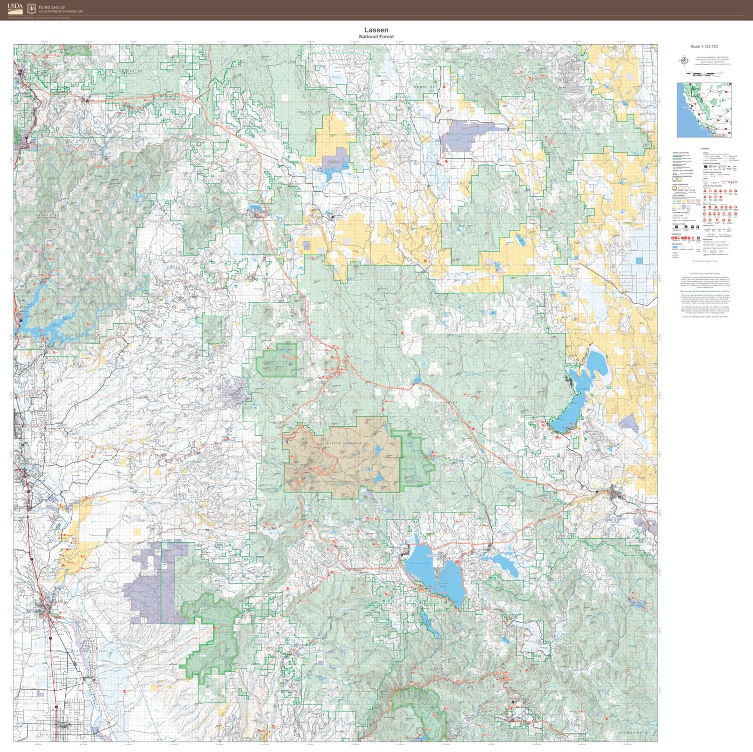 Lassen National Forest Map