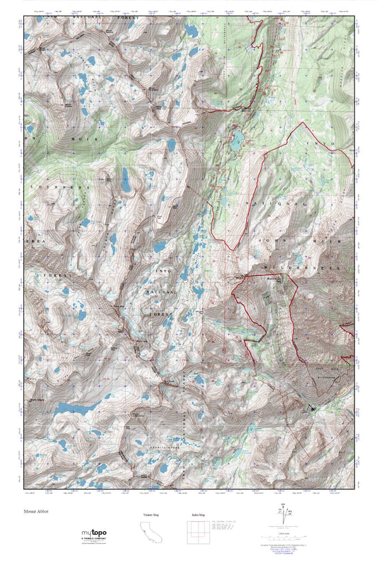 Little Lakes Valley MyTopo Explorer Series Map Image