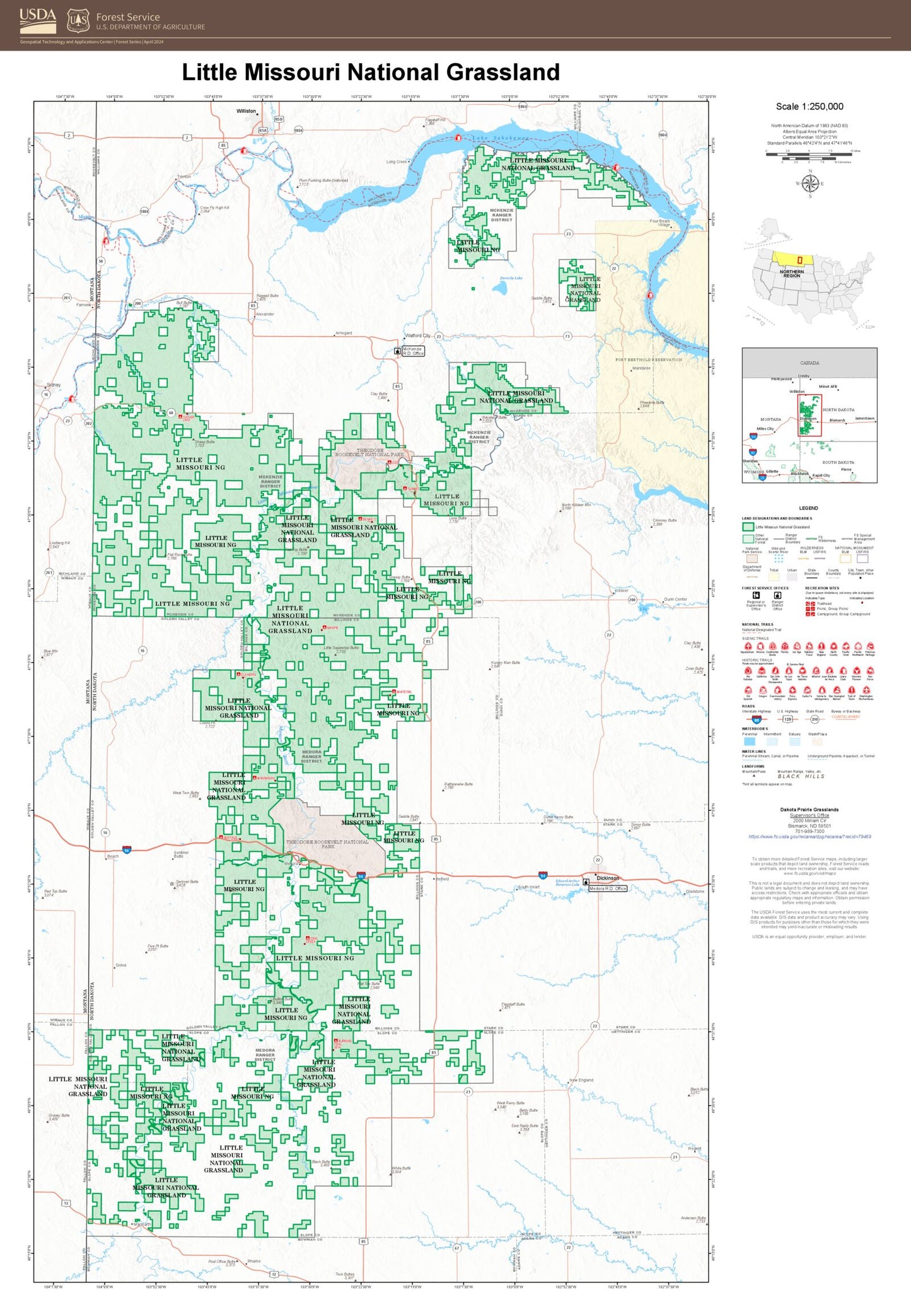 Little Missouri National Grassland Map