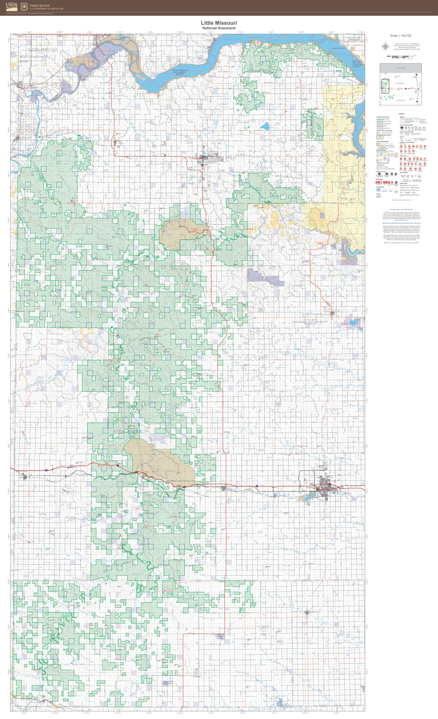 Little Missouri National Grassland Map