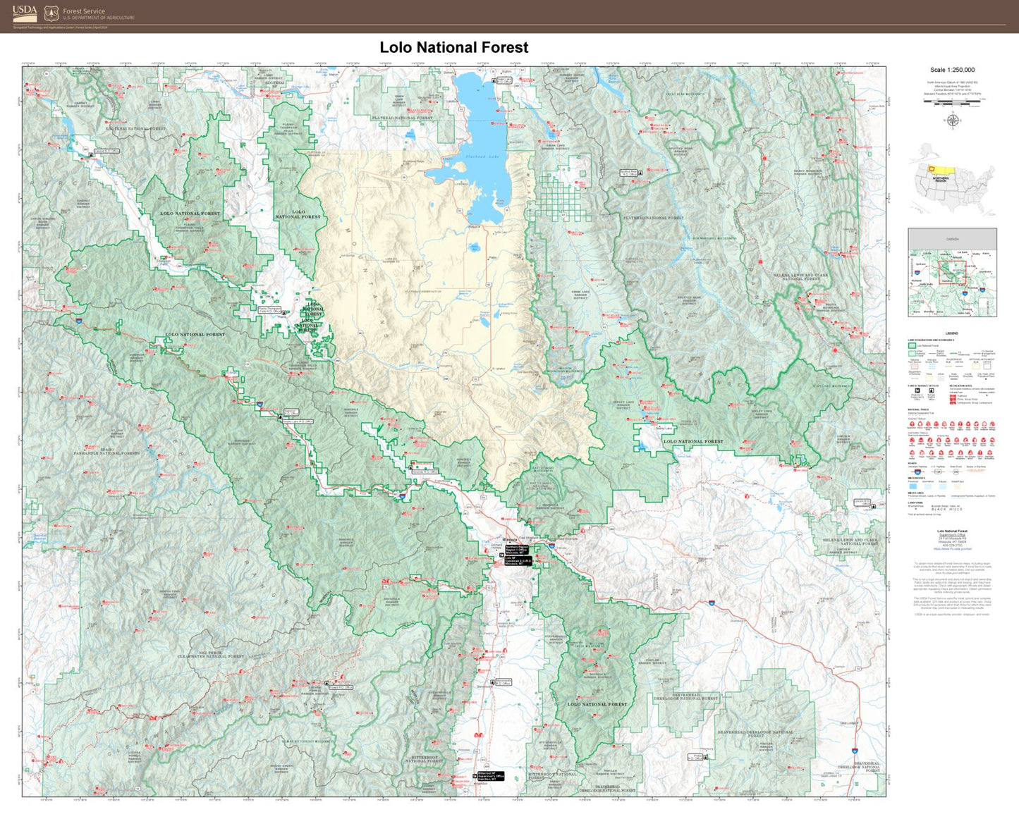 Lolo National Forest Map