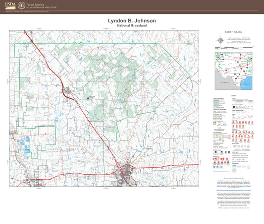 Lyndon B Johnson National Grassland Map