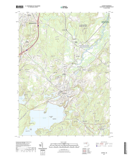 Clinton Massachusetts US Topo Map Image
