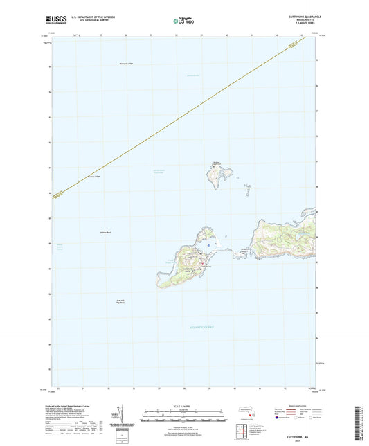 Cuttyhunk Massachusetts US Topo Map Image