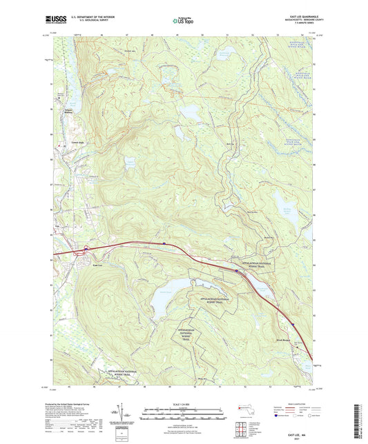 East Lee Massachusetts US Topo Map Image
