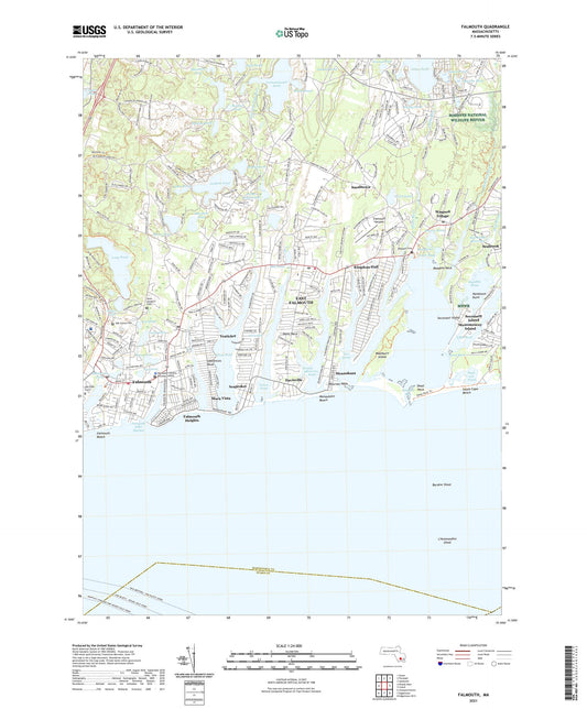 Falmouth Massachusetts US Topo Map Image