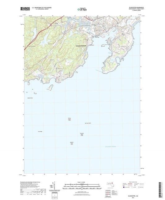 Gloucester Massachusetts US Topo Map Image