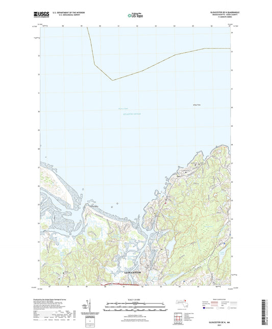 Gloucester OE N Massachusetts US Topo Map Image