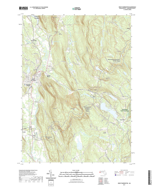 Great Barrington Massachusetts US Topo Map Image
