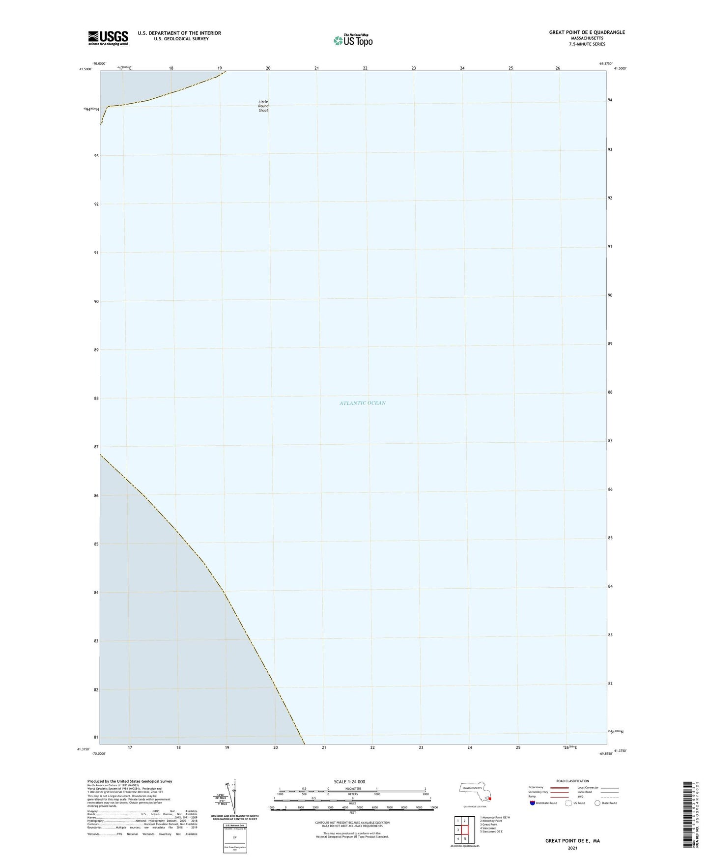 Great Point OE E Massachusetts US Topo Map Image