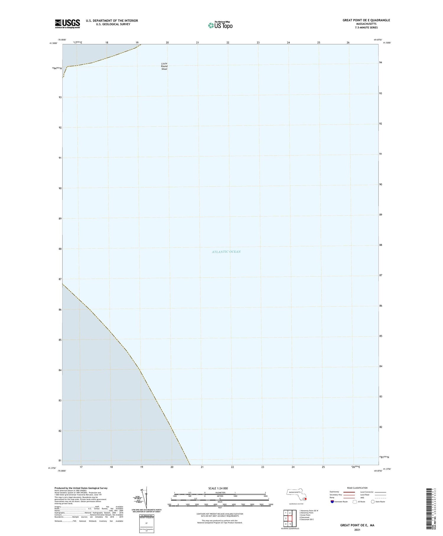 Great Point OE E Massachusetts US Topo Map Image