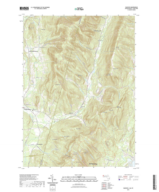Hancock Massachusetts US Topo Map Image