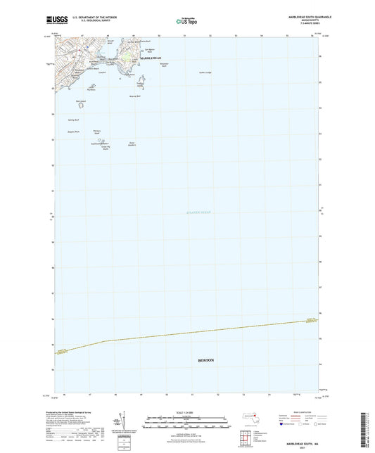 Marblehead South Massachusetts US Topo Map Image