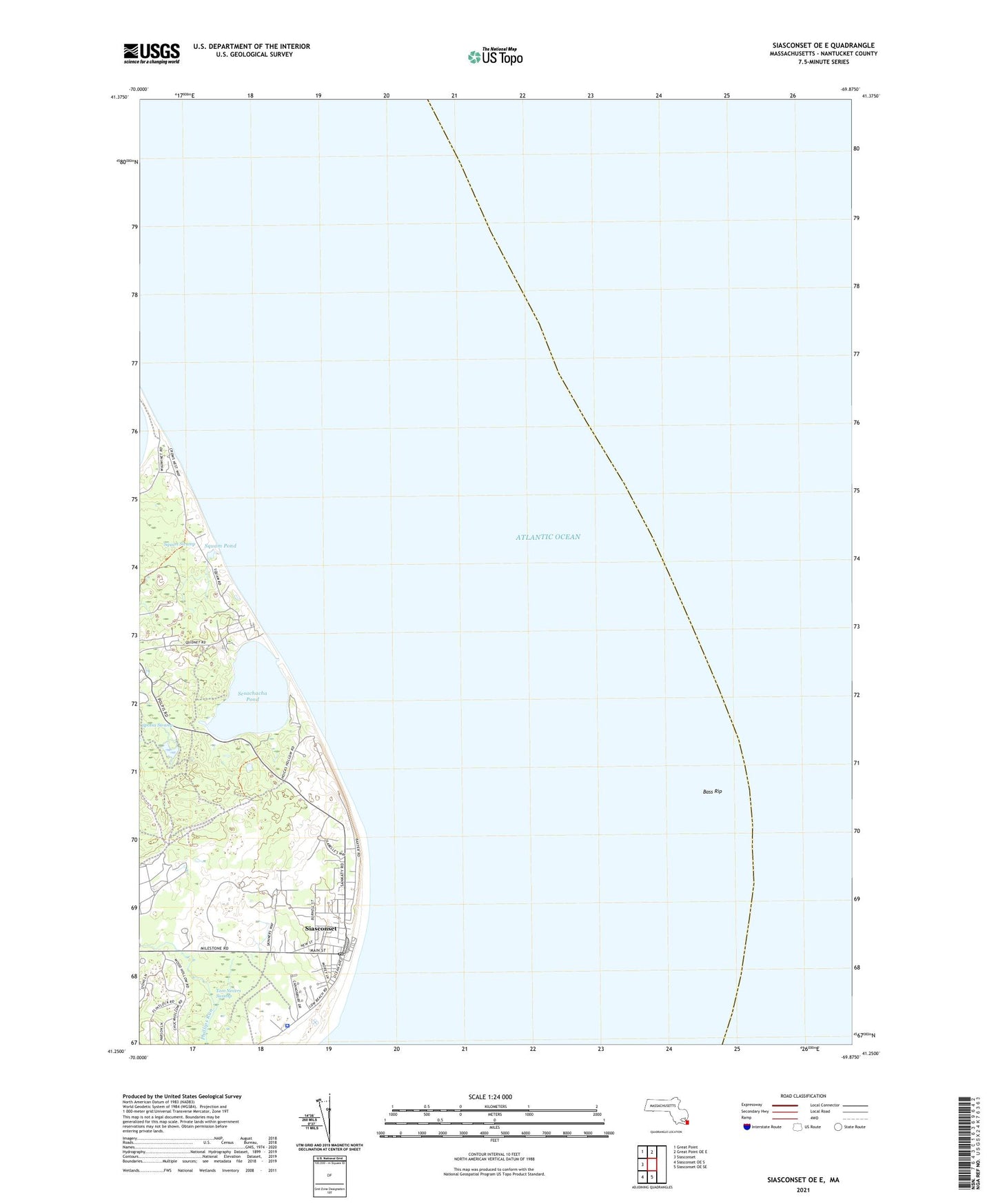 Siasconset OE E Massachusetts US Topo Map Image
