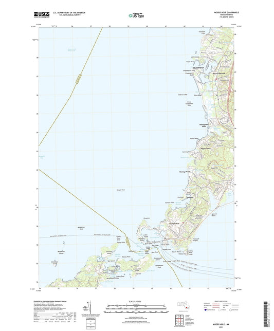Woods Hole Massachusetts US Topo Map Image