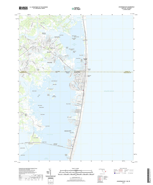 Assawoman Bay Maryland US Topo Map Image