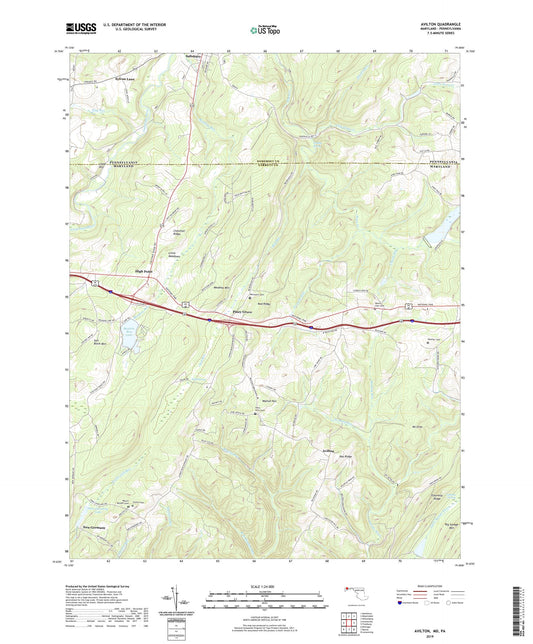 Avilton Maryland US Topo Map Image