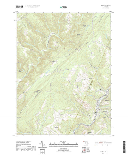 Barton Maryland US Topo Map Image