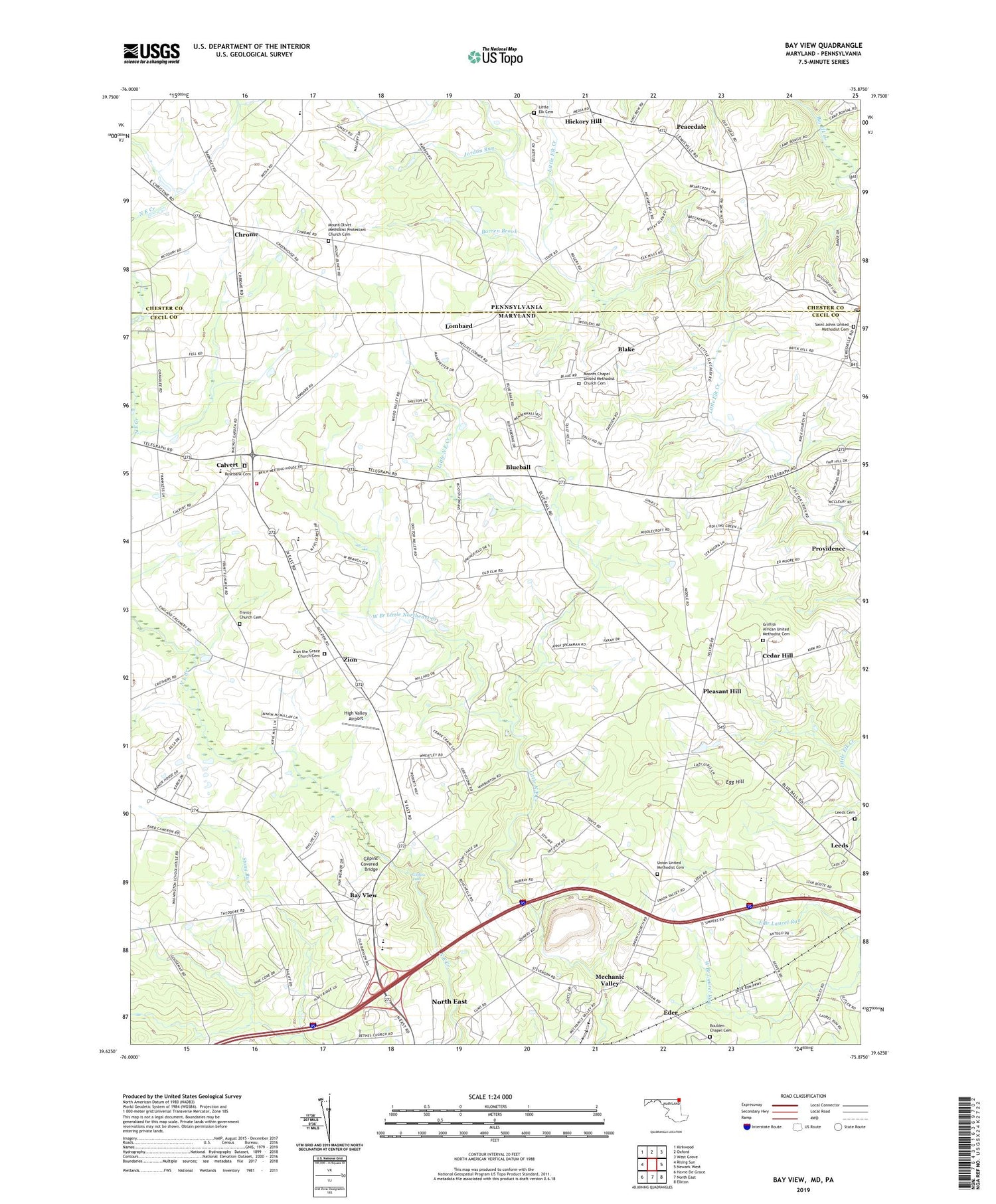 Bay View Maryland US Topo Map Image