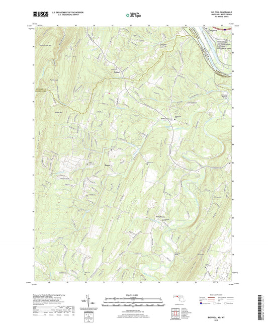 Big Pool Maryland US Topo Map Image