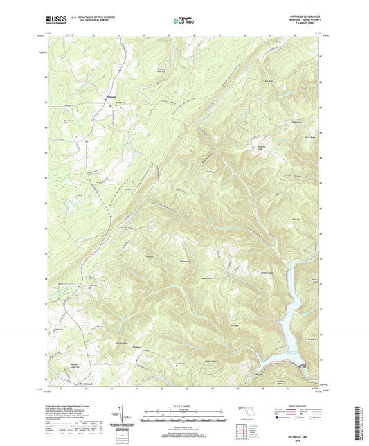 Bittinger Maryland US Topo Map Image