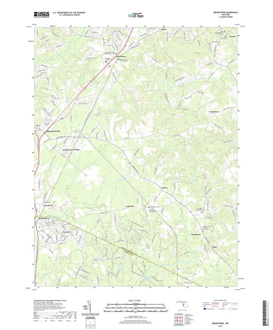 Brandywine Maryland US Topo Map Image