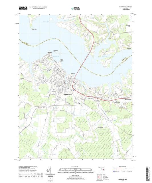 Cambridge Maryland US Topo Map Image