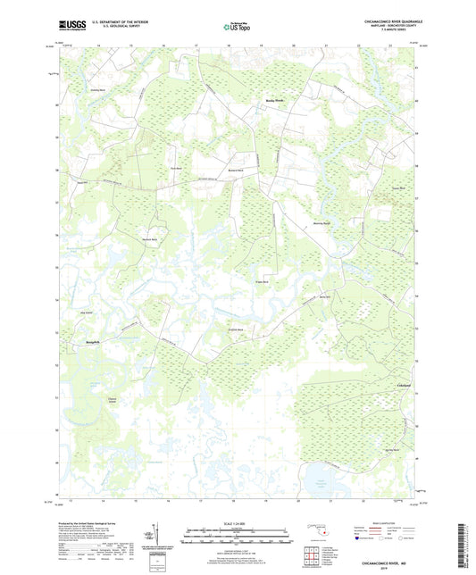Chicamacomico River Maryland US Topo Map Image